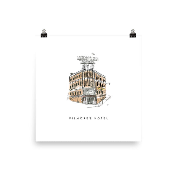 Filmores Hotel Print - White