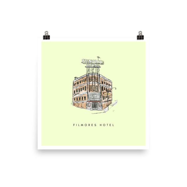 Filmores Hotel Print - Mint